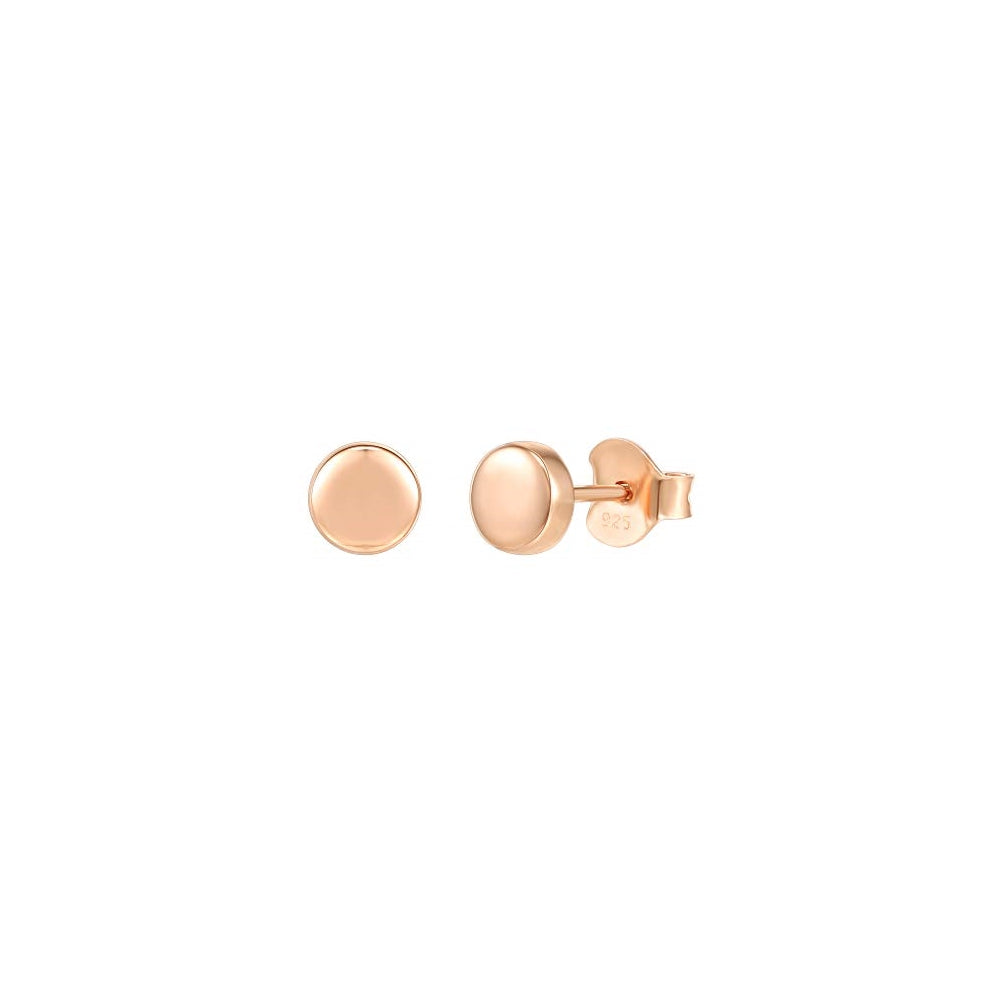 Aretes de tuerca de plata para mujer
