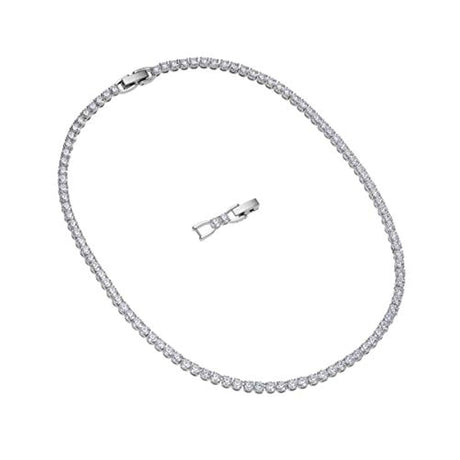 Pulsera de tenis de lujo, collar de joyería de cristal