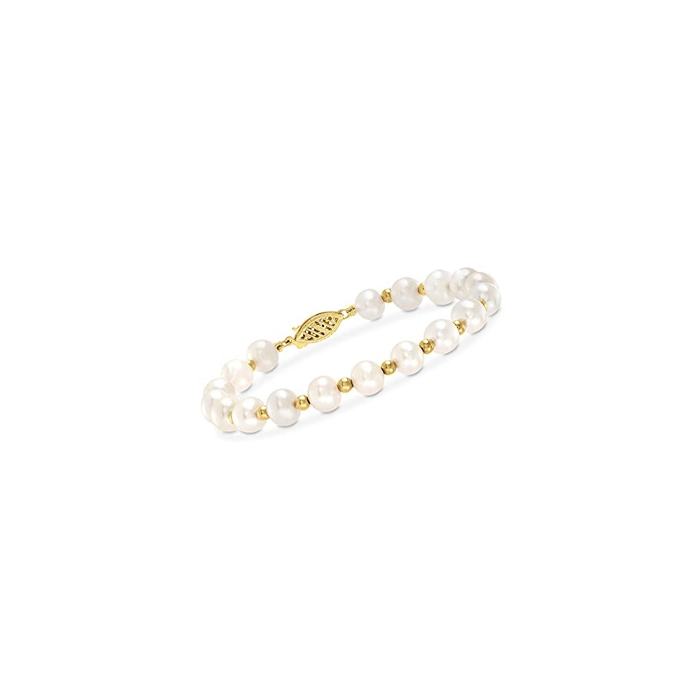 Pulseras de perlas cultivadas con oro amarillo  14 quilates