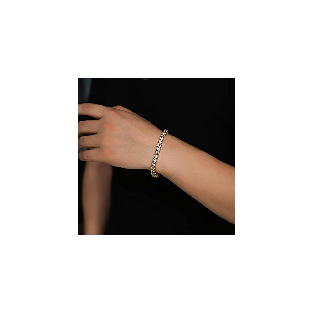 Pulseras y tobilleras de oro para hombres y mujeres chapadas