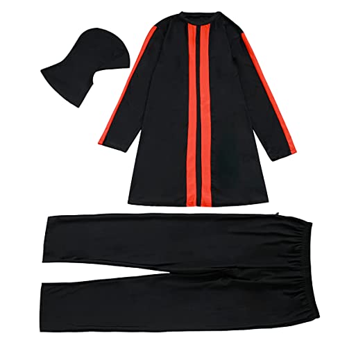 Trajes de baño musulmanes de talla grande para mujer, trajes de baño modestos islámicos Burkini de cobertura completa, 3 piezas de trajes de baño gordo