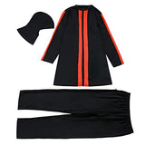 Trajes de baño musulmanes de talla grande para mujer, trajes de baño modestos islámicos Burkini de cobertura completa, 3 piezas de trajes de baño gordo