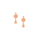 Aretes de borla de resina acrílica para mujeres  beige
