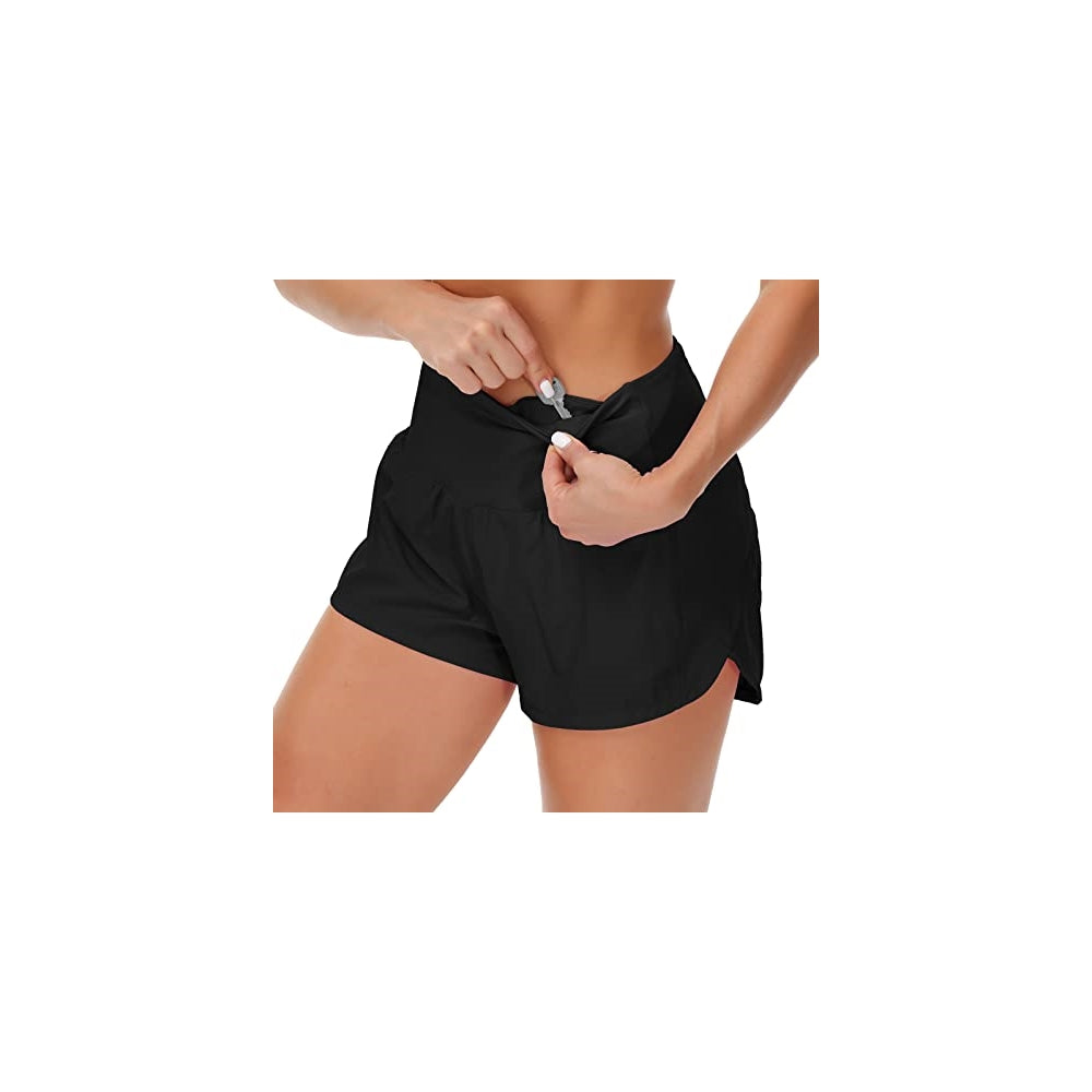 Shorts cortos para correr de cintura alta talla S