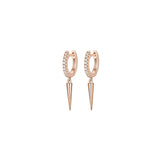Aretes colgantes chapados en oro de 14 quilates para mujer