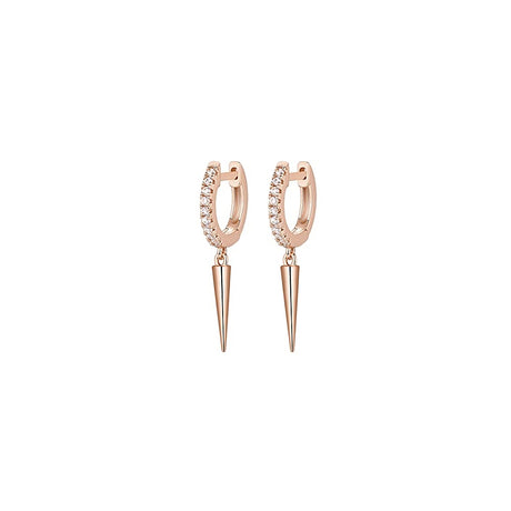 Aretes colgantes chapados en oro de 14 quilates para mujer