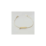 Pulseras ajustable de oro macizo de 14 quilates con cadena