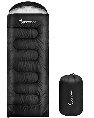 Saco de dormir para adultos: Sportneer 3 estaciones para clima cálido, impermeable, ligero, para niños, mochileros, bolsas de dormir para adultos, niños, niñas, camping, senderismo, viajes al aire libre