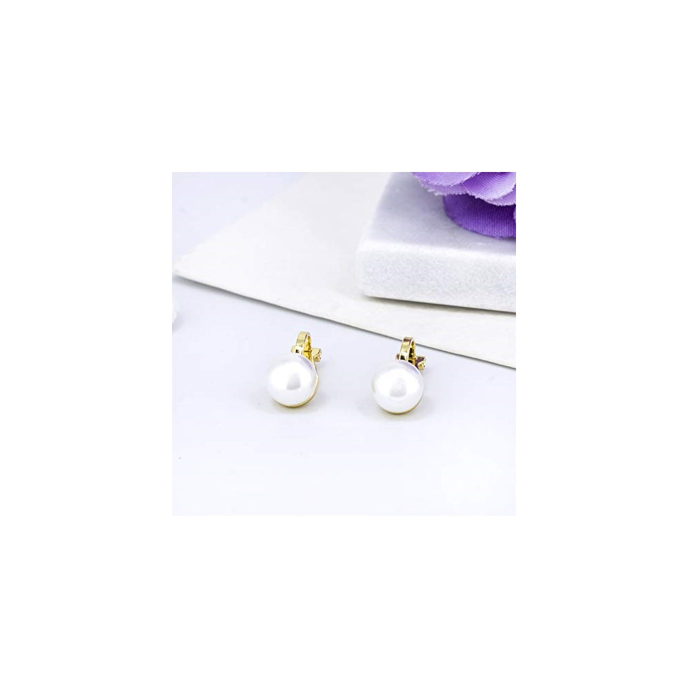 Aretes de perlas de agua dulce para mujeres