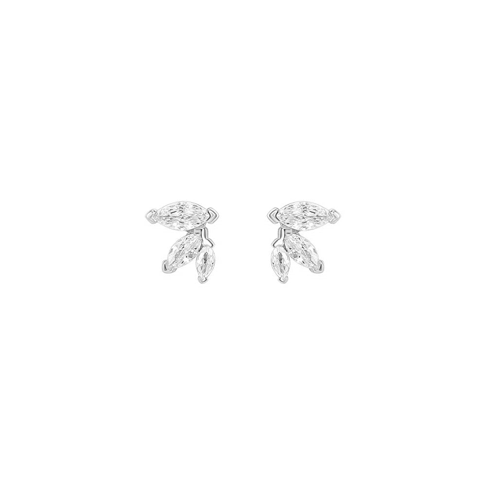 Aretes de plata chapada en oro de 14 quilates para mujer