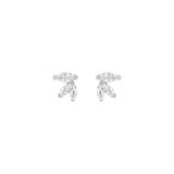 Aretes de plata chapada en oro de 14 quilates para mujer