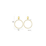 Aretes minimalistas de aro grande de 2 pulgadas con clip
