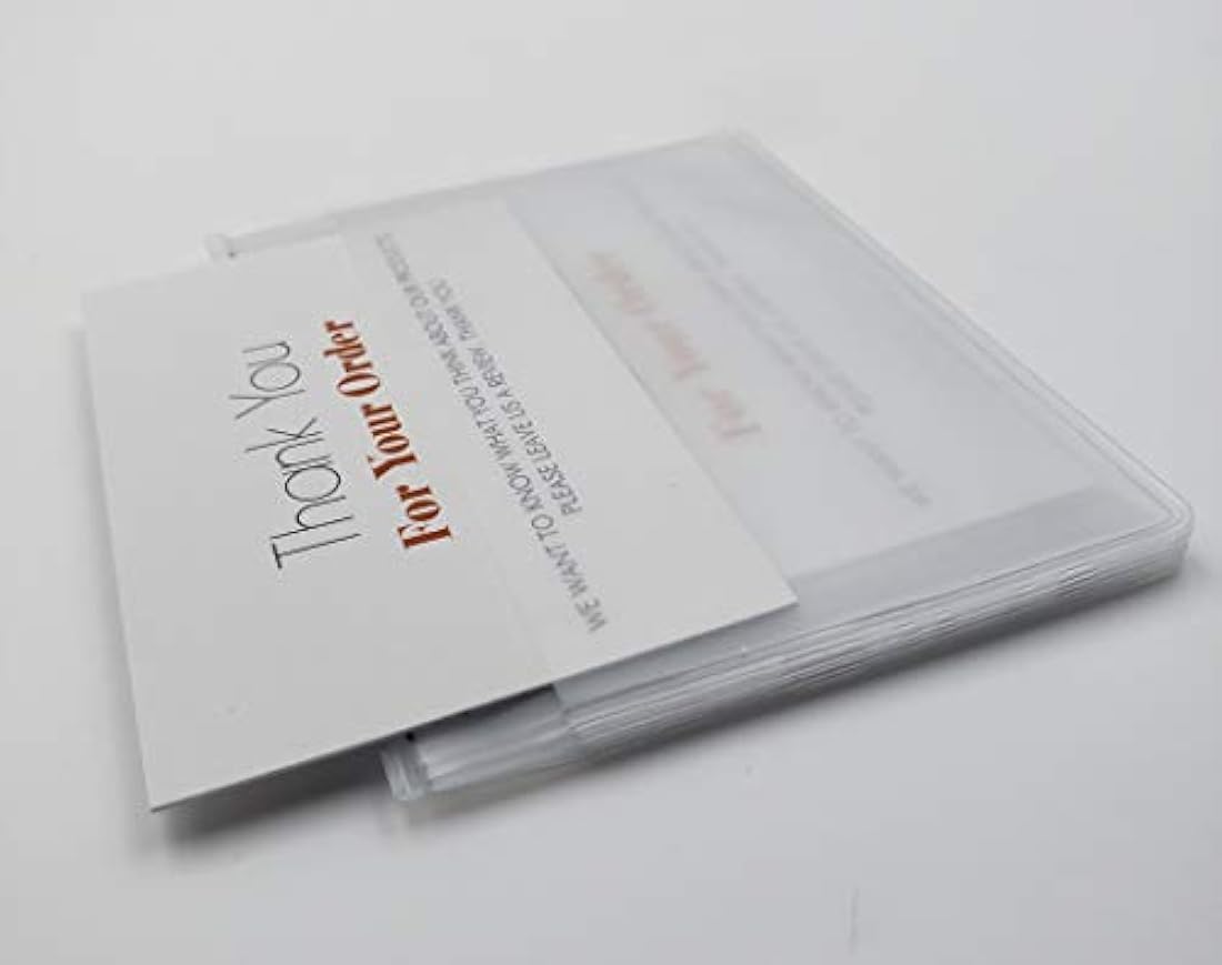 Juego de 2 portafolios de vinilo de plástico transparente