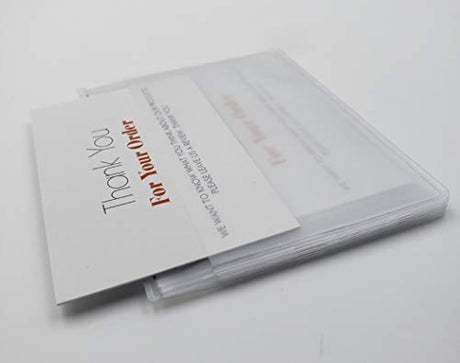 Juego de 2 portafolios de vinilo de plástico transparente
