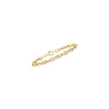 Pulseras de oro amarillo de 14 quilates entrelazada