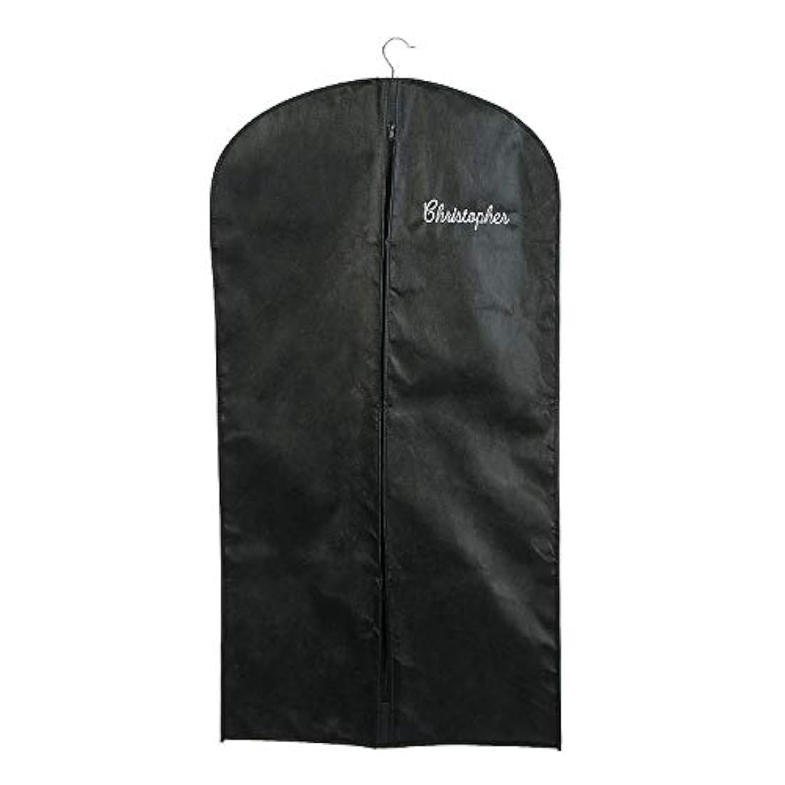 Portatrajes negro personalizado con cremallera  1 pieza