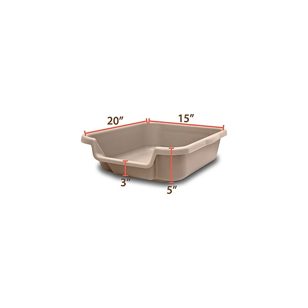 bandeja de arena para gatos beige PuppyGoHere