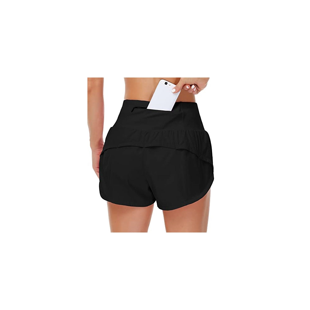 Shorts cortos para correr de cintura alta talla S