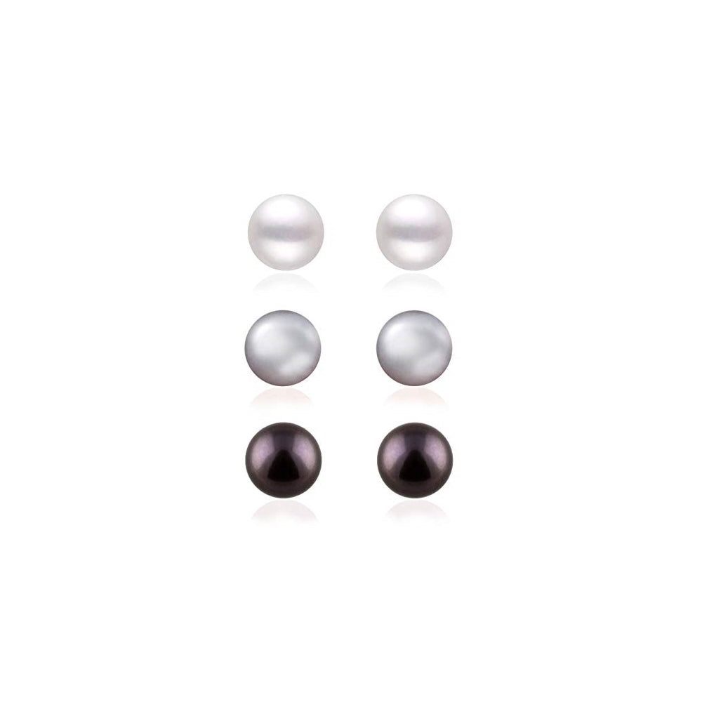 Aretes de perlas cultivadas de agua dulce para mujeres