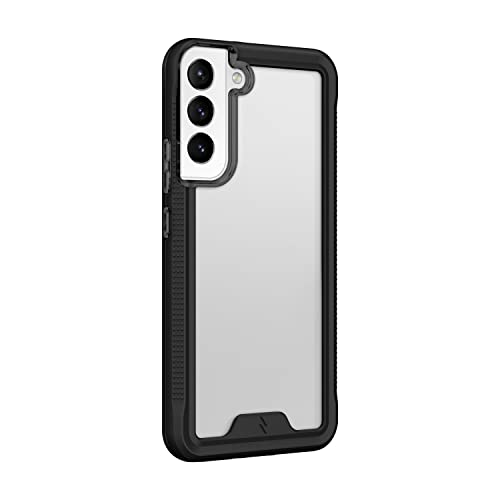 Funda para Galaxy S22 Plus de grado militar con protector de pantalla de vidrio templado, color negro