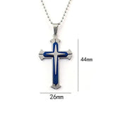 Brave Tour - Collar con cruz de titanio para hombre