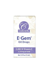 Carlson E-Gem gotas de aceite 5.000 UI, vitamina E, 088395060007, 1