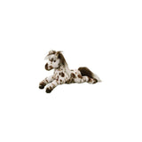 Peluche de caballo blanco/marrón con melena