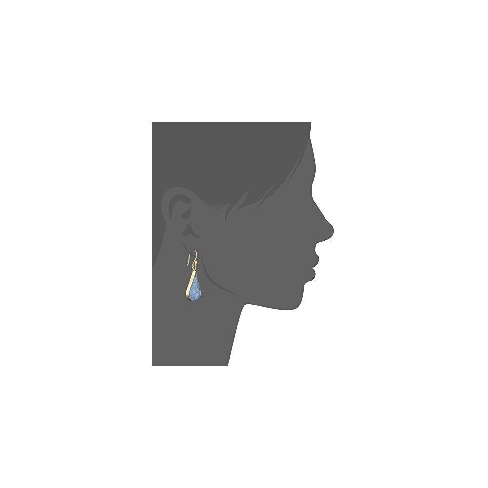 Aretes de plata  en forma de lágrima con flores prensadas