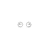 Aretes pequeños con forma de círculo para mujer