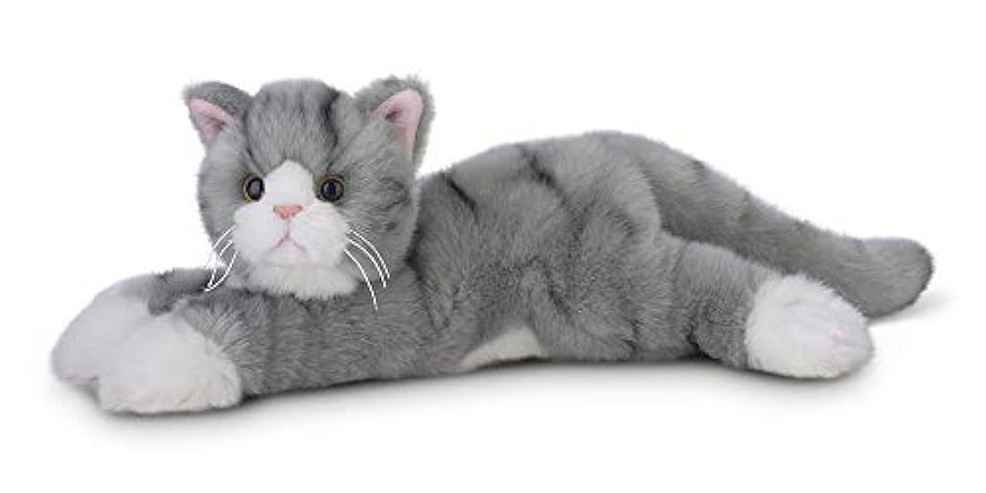 Calcetines de peluche con diseño de animales de rayas  gris