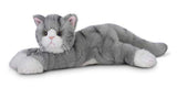 Calcetines de peluche con diseño de animales de rayas  gris