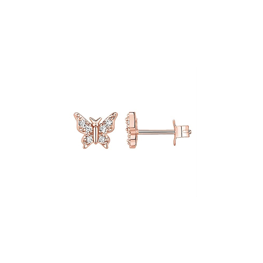 Aretes de plata de chapados en oro de 14 quilates para mujer