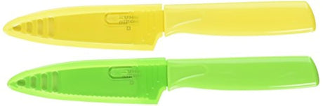 cuchillo de pelar con funda de seguridad,Amarillo y verde