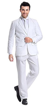 Traje de fiesta para hombre, color sólido, traje de ocio