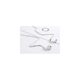 Aretes colgantes de plata con forma de onda para mujeres
