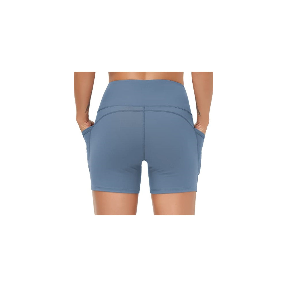 Shorts cortos de yoga para mujer con cintura alta talla S
