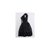 Disfraz vestido gótico con cordones en capas  talla XL
