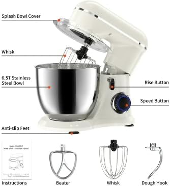 Batidora de Pie 6.5QT 660W 10 Velocidades, Modelo: Tilt-Head
