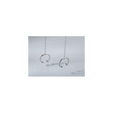 Aretes de plata con borla para mujer