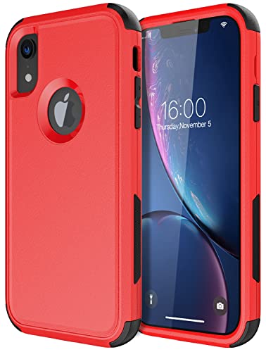 Diverbox for iPhone Xr Case [Shockproof] [Dropproof] [Dust-Proof],Heavy Duty Protection Phone Case Cover for Apple iPhone XR (Red)