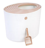 Caja de arena para gatos con entrada superior IRIS blanca