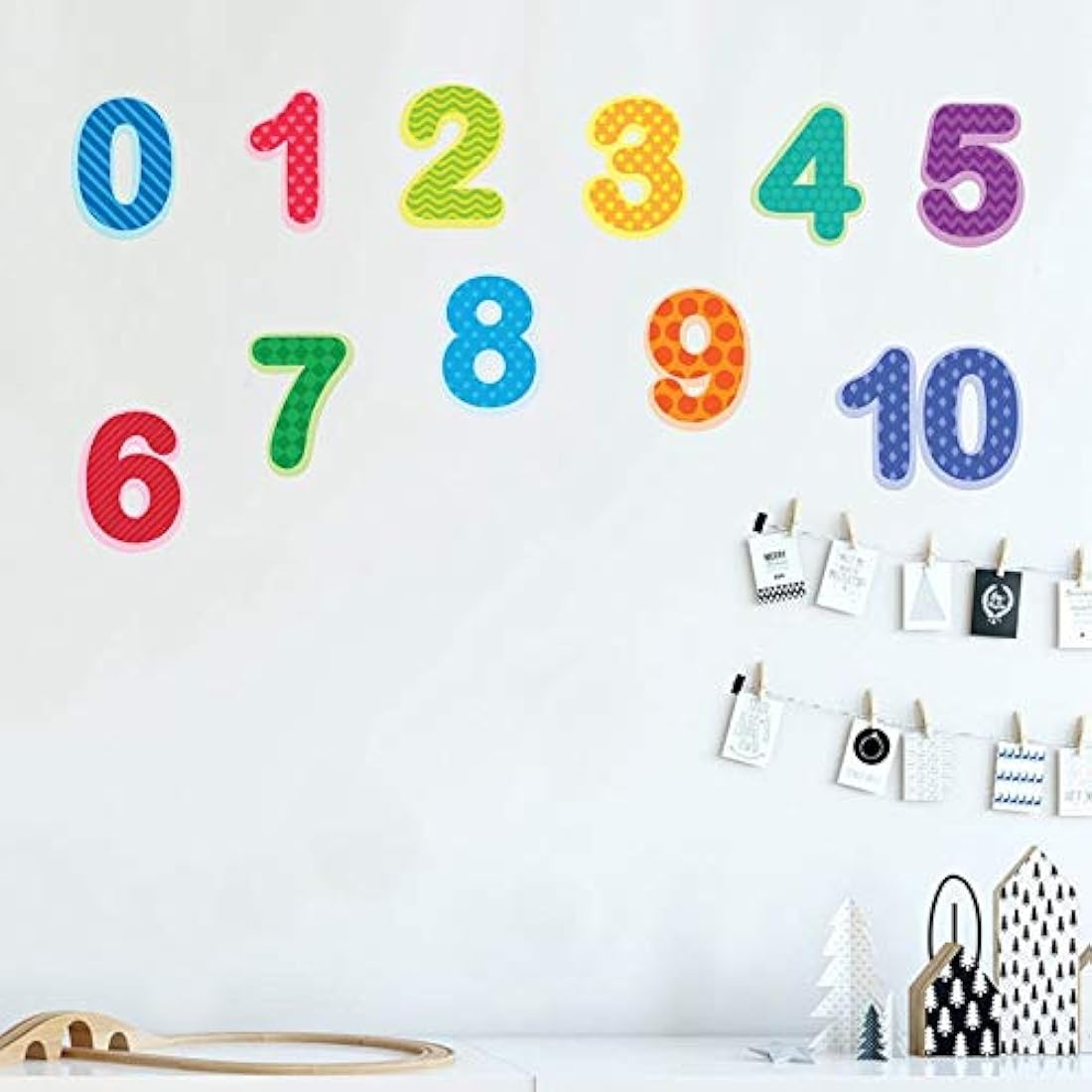 papel en vinilo para pared diseño números (12.91x1.42x1.34)