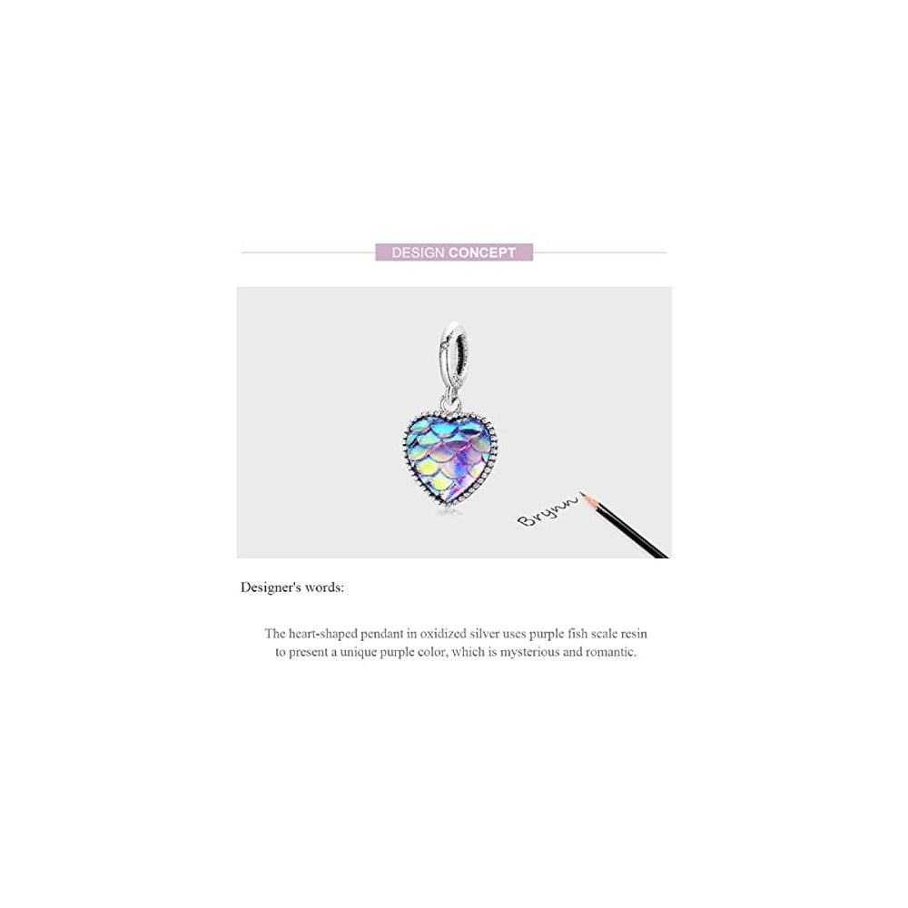 Pulseras y tobilleras de plata de ley con diseño de corazón