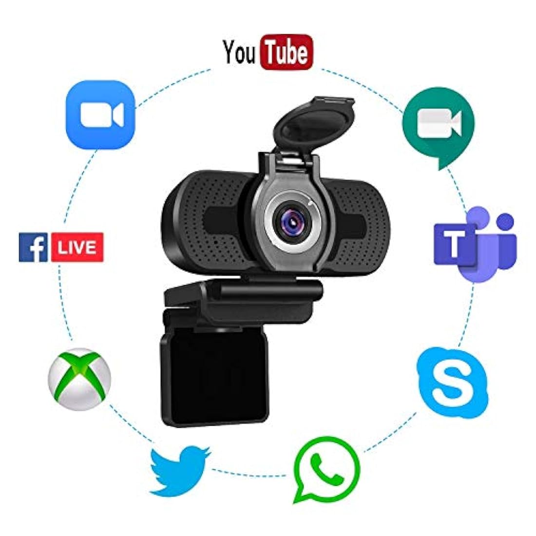 Full HD Webcam, cubierta para cámara web,PC portátil