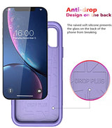 Diverbox Funda para iPhone Xr [a prueba de golpes] [a prueba de polvo], funda de protección resistente para Apple iPhone XR (morado)