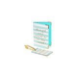 Porta Documentos y Tarjetas billetera de viaje blanco y azul