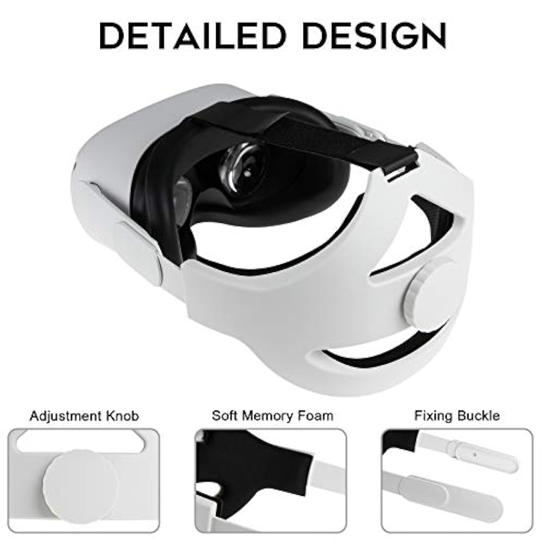 diadema ajustable compatible con Oculus Quest 2 con cojín