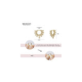 Aretes chapados en oro de 18 quilates con forma de gota