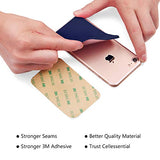 OBVIS Bolsillo para teléfono celular, tarjetero autoadhesivo con adhesivo 3M RFID, tarjetero para tarjeta de crédito ATM, para iPhone Android, 2 unidades, color azul
