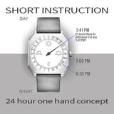 Slow Jo 19 - fabricado en Suiza Reloj de una mano 24 horas